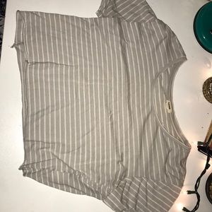 White and Grey crop top